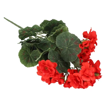 1 китка изкуствени цветя, здравец, Копринени тъкани 36 см, Цветето е Бегонии За украса на празнична маса, Аксесоари за украса на дома