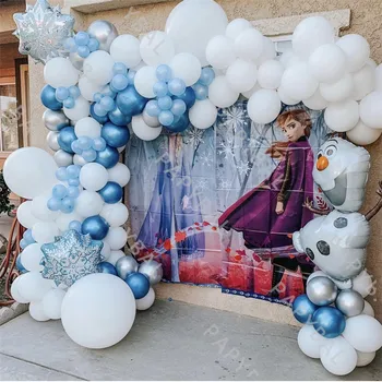1 комплект Disney Frozen Олаф Балон Arch Garland Kit балони от фолио във формата на снежинки за детски рожден Ден, комплекти за къпане на бебето