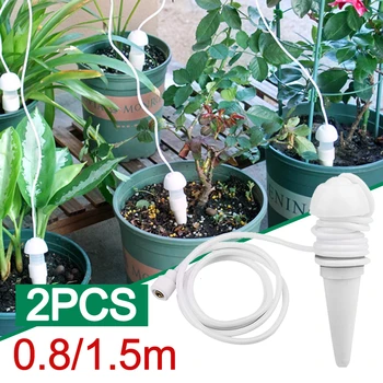 2 елемента Система за капково напояване Автоматично самополив 0,8 / 1,5 М Инструменти за поливане на стайни растения Обзавеждане за градината