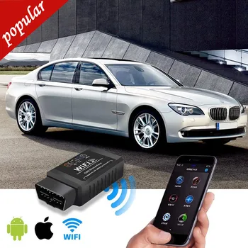 2021 WiFi OBDII ELM327 OBD2 Auto ScanTool за iPhone, Android, PC Проблеми с колата скенер Диагностика на двигателя