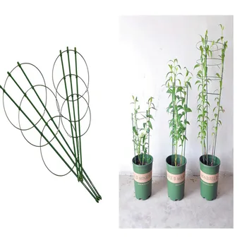 45 см / 60 см Поддържаща рамка за растения в саксии и Рафтове за увивни растения от стомана с пластмасово покритие За цветя и зеленчуци Декоративен скоба за гоблени