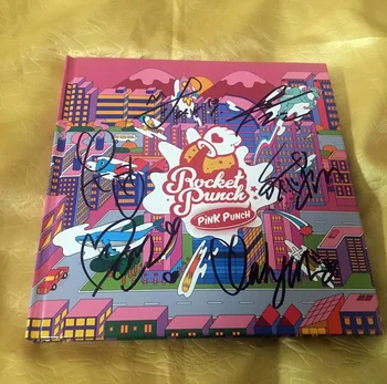 cd-диск Rocket Punch с автограф mini1st Pink Punch K-POP CD + книга с автограф от ръката 89