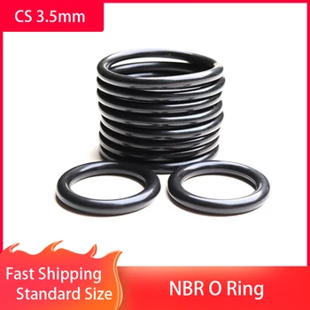 CS 3,5 мм, О-пръстен от нитрил с висока маслостойкостью, О-пръстен от каучук NBR, дебелина 3.5 мм, външен диаметър на 10-200 мм