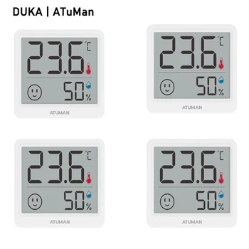 DUKA Atuman 2,5-инчов Голям LCD електронен Цифров Измерител на температура и влажност на въздуха, Стаен термометър, Влагомер, сензор за времето
