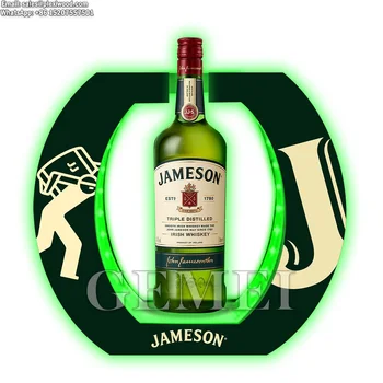 Led поставка за бутилки ирландско уиски Jameson Шампанско Водка с Текила VIP-обслужване Glorifier Поставка за дисплея на Притежателя багажник Тава