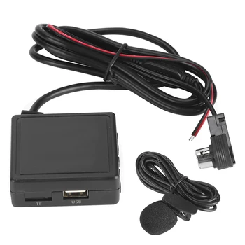 Адаптер AUX за автомобил, адаптер Bluetooth, музикален приемник за TF карта, микрофон, USB устройство.