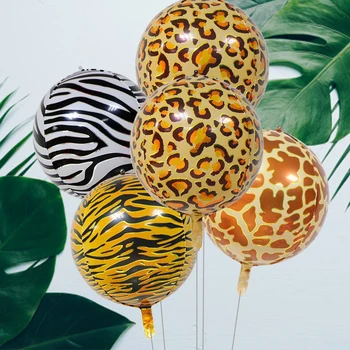 Балон от фолио с домашен любимец принтом, тигър, Зебра, леопард, тема на джунглата, Гелиевые балони, рожден Ден, Ден на Земята, сафари, парти в зоологическата градина, тематични аксесоари