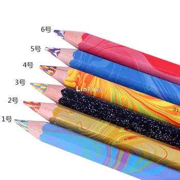 Вълшебни моливи Koh-I-Noor, оригинални, тропически, Неонови, Американски и Огън, огромна шестиугольной форма за лесно захващане и комфорт
