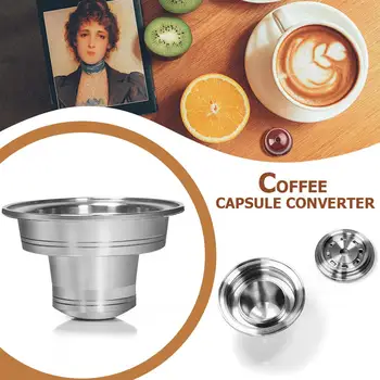 Държач за конвертора кафе на капсули от неръждаема стомана Vertuo за Nespresso Оригинален контейнер за капсулите Crema Gusto Maker