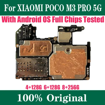За Xiaomi Poco M3 Pro 5G дънна Платка С Чипове Напълно Работна Разблокированная Основна Мобилна Такса За Redmi Note 10Mainboard