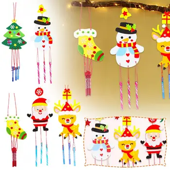 Коледни Нетъкан Вятърни Свирки направи си САМ Ръчно изработени Играчки, на Гоблени, на Изкуството За Деца, Коледни Пъзели, Играчки, Детски Бижута, Подаръци За Дома K0W5