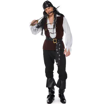 Костюм на пират за cosplay на Хелоуин, мъжки костюми за възрастни