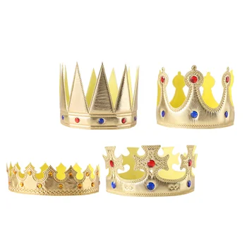 Креативни момчета, Тъканта, Crown, шапки за коса, Декорация във формата на короната, Подпори за коса, Украса във формата на короната на рожден Ден, Аксесоари