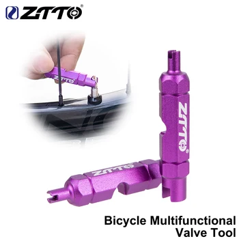 Многофункционални инструменти за клапани от алуминиева сплав ZTTO за пътят мотори МТБ Schrader/Presta Ключ за демонтиране на тръбите на ядро