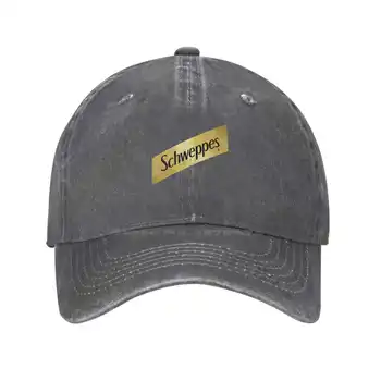 Модерен висококачествен деним, шапка с логото на Schweppes, вязаная капачка, бейзболна шапка