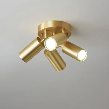 Модерен минималистичен led тавана лампа луксозен скандинавски златен регулируем прожектор, за да премине в коридора плафониери за повърхностен монтаж
