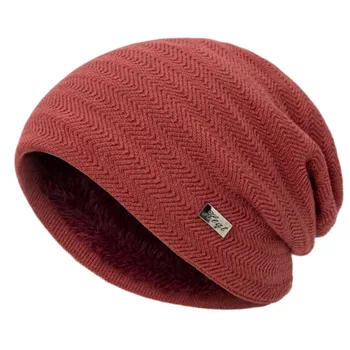 Мъжки и дамски есен-зима възли шапки, зимни домашна топла вълнена шапка-пуловер защитена от зимата