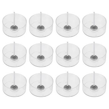 Памучни Фитили за Свещи с Пластмасови Кръгли Чашки Tealight Комплект За Направата на Свещи Кутия За Производство на свещи САМ формата за свещи