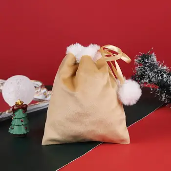Подаръчен пакет Празничен подарък пакет с pom-помераните за Многократна употреба подарък пакети на съвсем малък с меко плюшено топка за празника