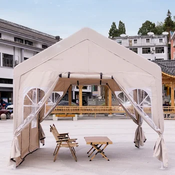 Портативни Сгъваеми Беседки 3x3 Открит Навес Просто Обора Навес Палатка Водоустойчив Слънцезащитен Паркинг Навес Модерен Градина Тераса Pergola