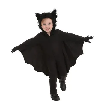 Последният черен костюм ролева прилеп за родители и деца-вампири 2018 г. на Хелоуин jumsui