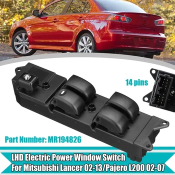 Преминете стеклоподъемника колата LHD, черен, електрически превключвател стеклоподъемника за Mitsubishi Lancer 2002-2013 Pajero L200 2002-2007 MR194826