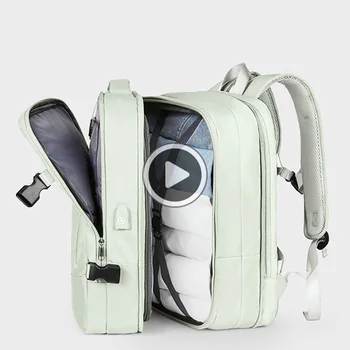 Прибиращ раница за пътуване, унисекс, чанта за лаптоп, Дамски големи багаж чанти, Мъжки студентски бизнес пътувания, USB зареждане Mochila XA299C