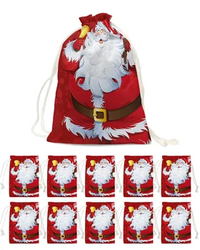 С Коледа, Подарък пакети Дядо Коледа, Носене на съвсем малък, Коледни Бонбони, опаковъчна хартия за закуски, Чанта за съхранение