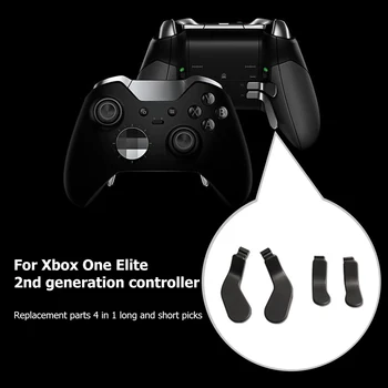 Слот дръжки-на плешките 4 В 1, комплекти, аксесоари за игри, трайни рамо с метално покритие за контролера на Xbox One Elite
