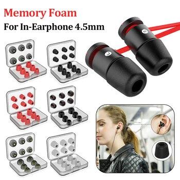 Съвет от пяна с памет ефект за слушалки 4,5 мм, шумоизолация, удобна смяна на подложки за ушите, да се чувствате тампона за слушалки