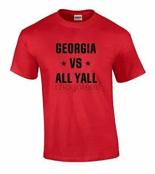 Тениска за възрастни Football Мъжки Georgia Vs All Yall Червена