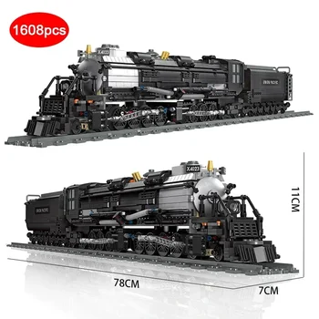 Технически локомотив Union Pacific Модел Big Boy градивните елементи на Градска Железопътна Влак Тухли, Играчки, Подаръци за деца, Момче