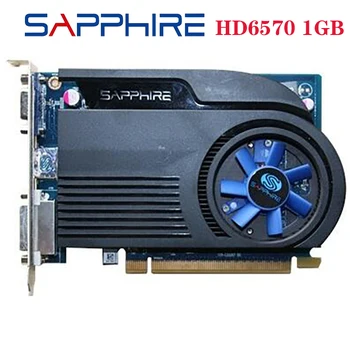 Употребявани видео карта SAPPHIRE HD6570 1GB GDDR3 графична Карта AMD GPU Radeon HD 6570 Офис Компютър AMD Card HDMI Оригинал