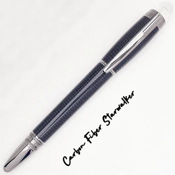 Химикалка химикалка-roller Star-Walker MB от въглеродни влакна, луксозен канцелярский подарък, Висококачествени канцеларски материали, Гладка текстура