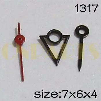 Черен комплект със стрелки за часовници Miyota 2015 механизъм с дължина 7 мм/ 6 мм/ 4 мм, № 1317