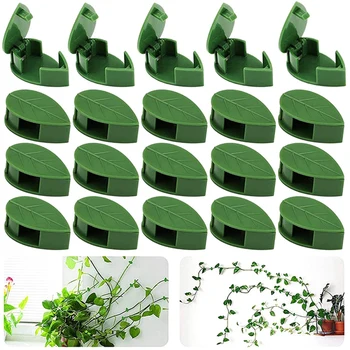 30 бр. невидими скоби за растения, зелено скоба за увивни растения, самозалепващи приспособления за закрепване на растенията