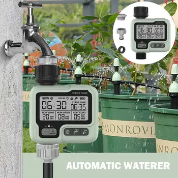 Автоматичен таймер за подаване на вода Градински Цифров Напоителна машина Капково Напояване Интелигентен Спринклерный Таймер за Напояване е Система за поливане на градината