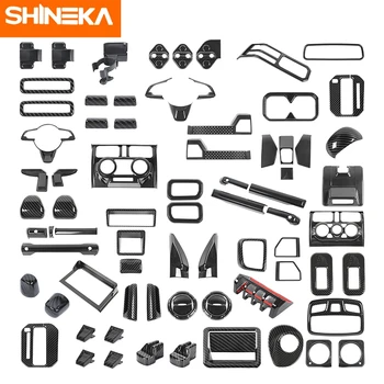 Аксесоари за вътрешни облицовки от въглеродни влакна SHINEKA ABS За Suzuki Jimny 2019 2020 2021 2022 Автомобилни Интериорни стикери