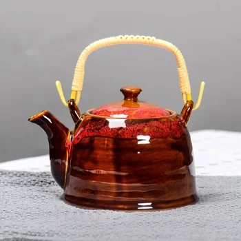 Китайски чайник с творческа обработка в пещ, набор за приготвяне на чай, чайник с подгряване, Чаена чаша, комплект за steins