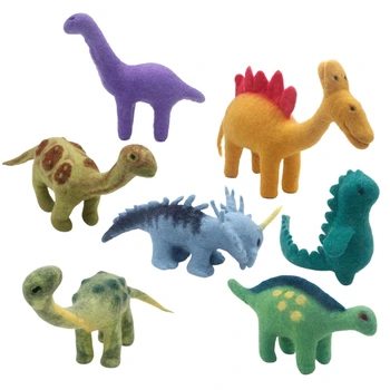 Празничен войлочный динозавър, украса за Хелоуин Кукли-животни за тепане ръчно изработени за деца