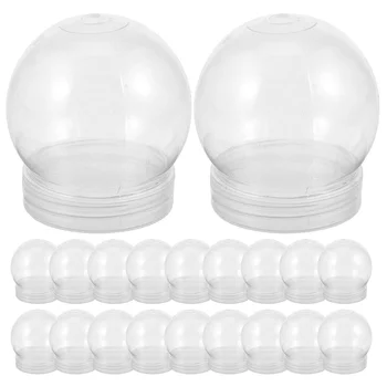 Топки за чиста вода с завинчивающимися капаци Празен Подпори за направата на снежни топки Пластмасови топки за вода за коледно парти